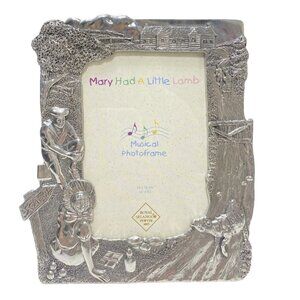 Royal Selangor Mary Had a Little Lamb Musical Photo Frame Pewter Music Box Back
